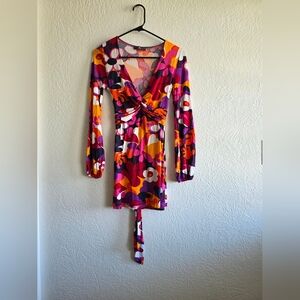 Vibrant Multicolor Long Sleeve Dress